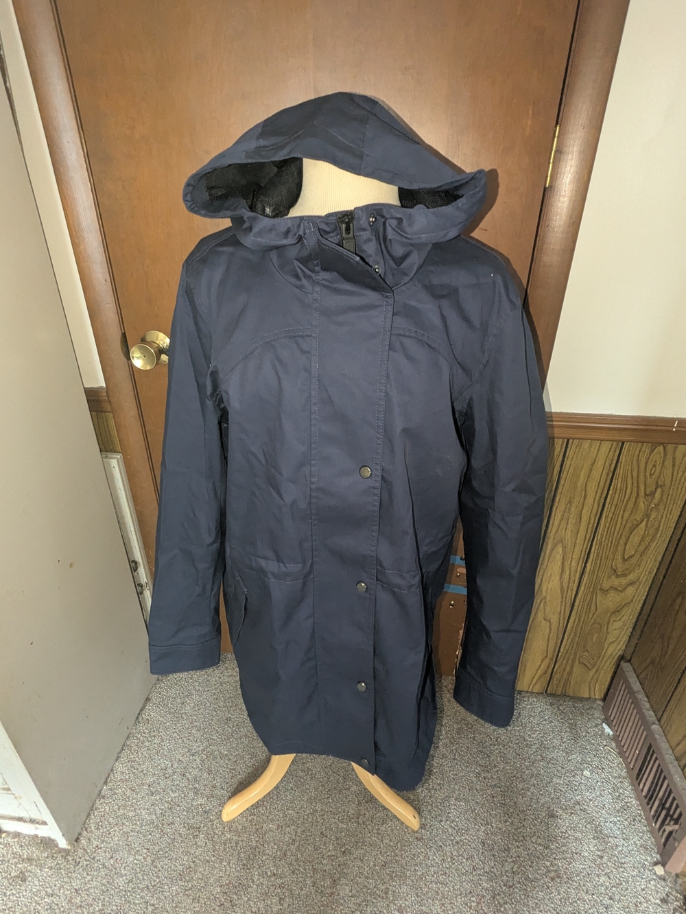 Hunter Navy Hooded  Coat